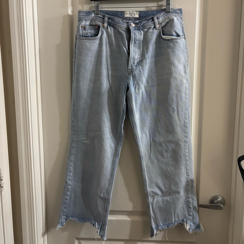 We The Free Sky Blue Straight Leg Jeans